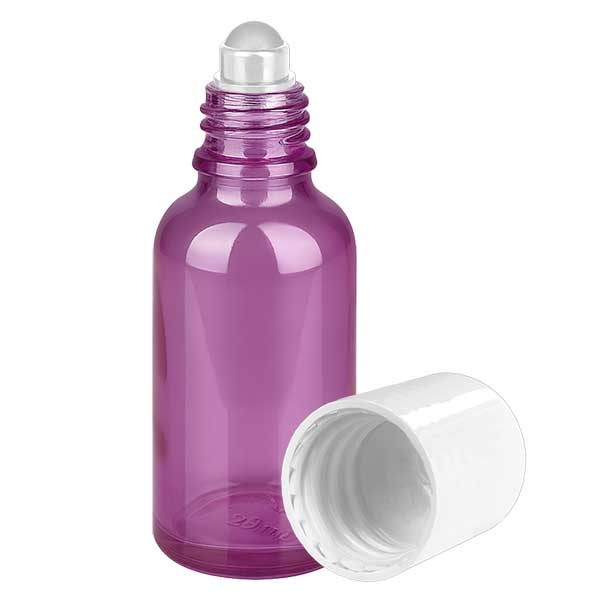 Flacon roll-on 30ml blanc standard PurpleLine UT18/30