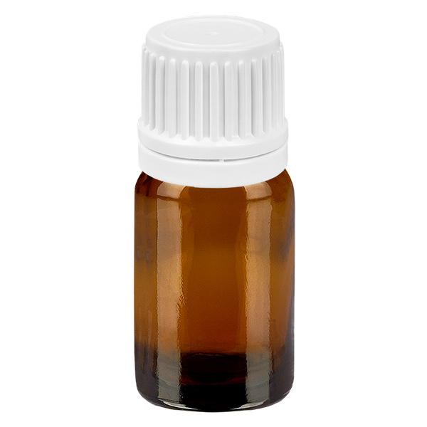 Flacon compte-goutte 5ml 0.7mm blanc OV BrownLine UT18/5