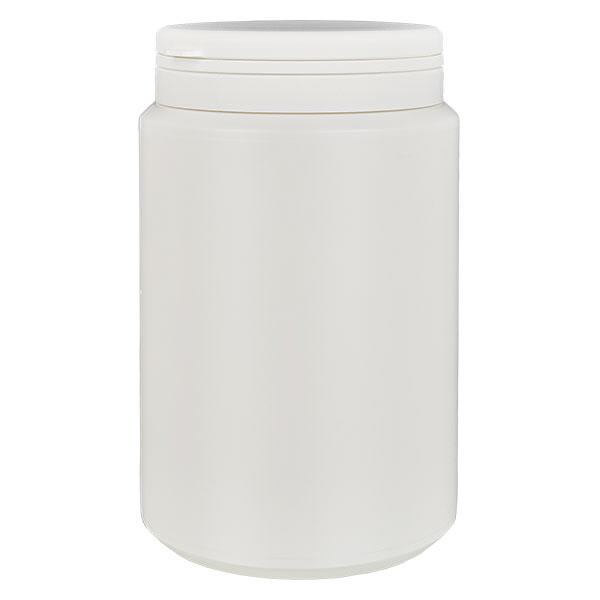 Boîte à comprimés blanche 1000ml + Jaycap inviolable blanc