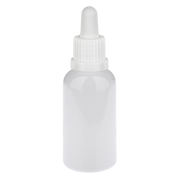 Flacon pipette 30 ml blanc avec bouchon inviolable WhiteLine UT18/30 Flacon pipette 30 ml blanc avec bouchon inviolable WhiteLine UT18/30