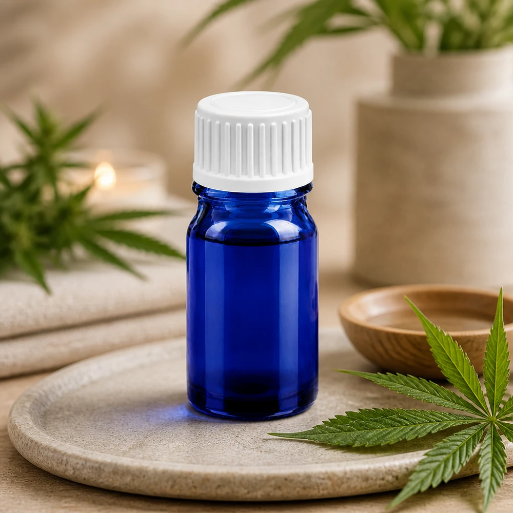 Flacon compte-goutte 5ml 0.9mm blanc STD BlueLine UT18/5 La qualité robuste du verre du flacon compte-gouttes bleu de 5 ml protège parfaitement les ingrédients sensibles à la lumière