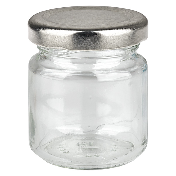 53ml Verre rond avec couvercle BasicSeal argent UNiTWIST