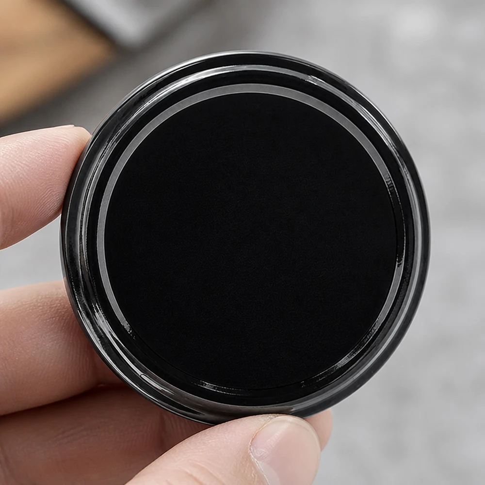 TO66 UNiTWIST 66 mm, couvercle noir pour bocaux BasicSeal, forme ronde et compacte vue de dessus