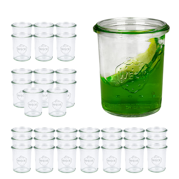 36 pots Weck 160 ml verres renversés