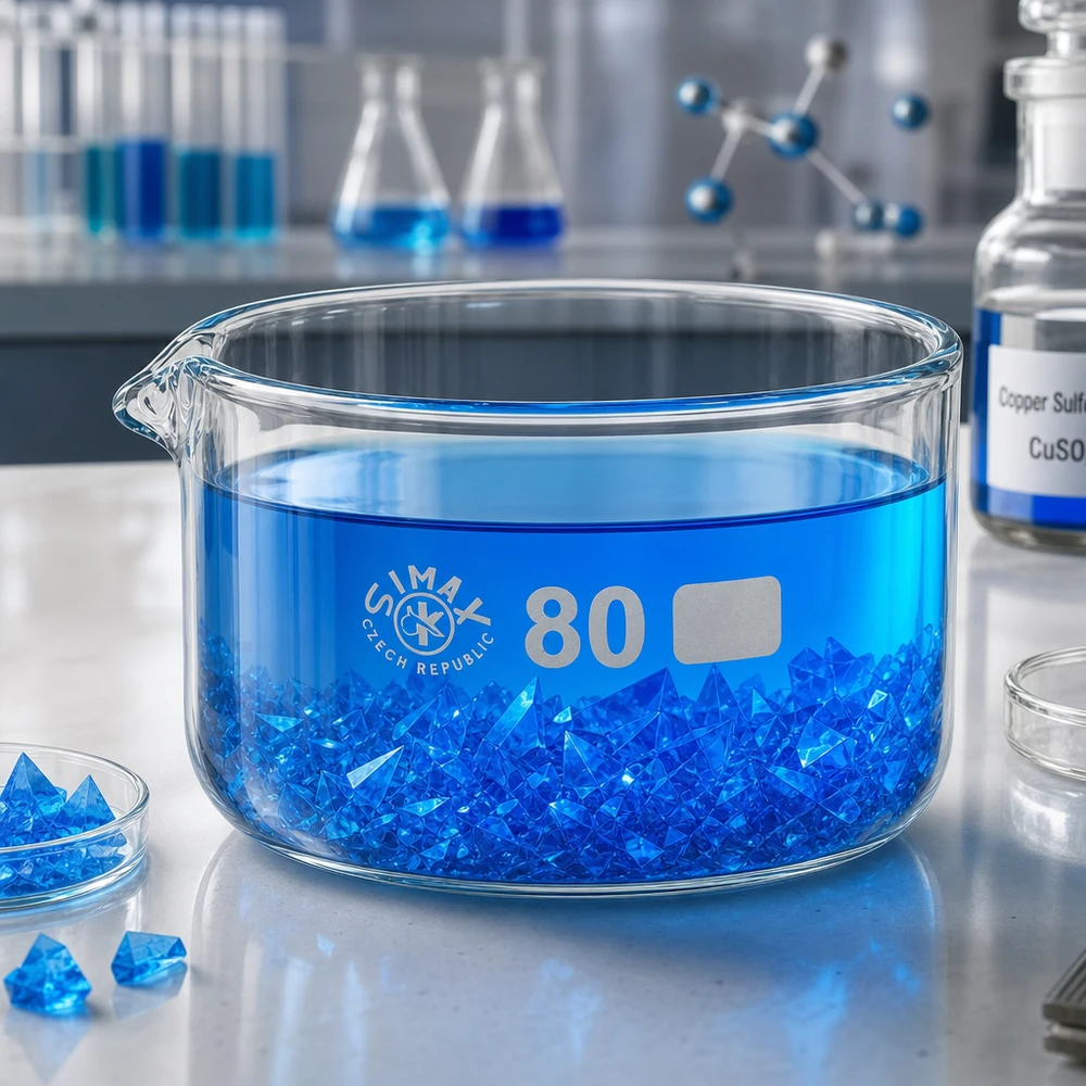 SIMAX Verrerie de laboratoire : cuvette de cristallisation de 80 mm, 150 ml, avec bec verseur pour la cristallisation