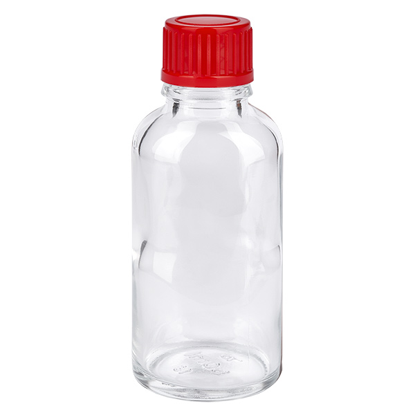 Flacon de 30ml 11mm SV rouge STD ClearLine UT18/30