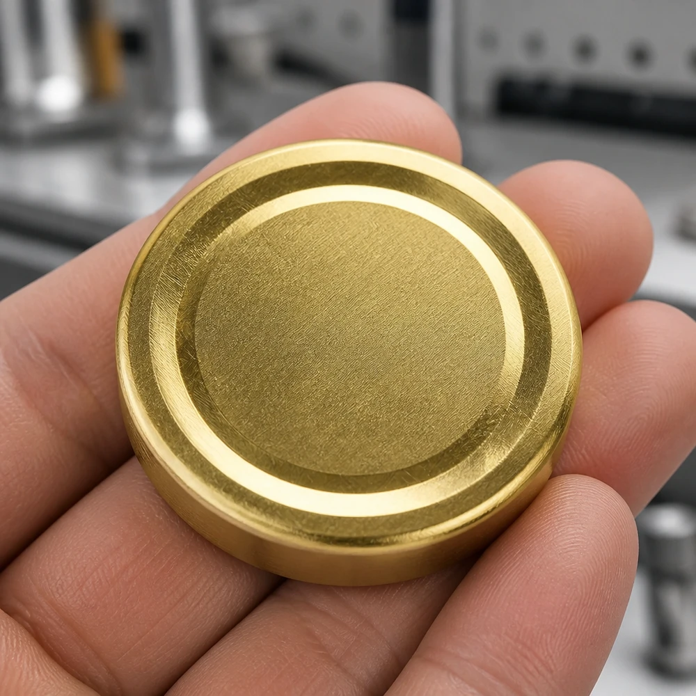 Couvercle BasicSeal 58 mm doré (TO58deep) UNiTWIST Couvercle rond doré pour bocaux de 58 mm, modèle BasicSeal TO58deep, en tôle revêtue
