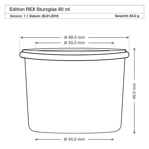 Lot de 48 bocaux Weck 80ml avec 48 couvercles en verre Lot de 48 bocaux Weck 80ml avec 48 couvercles en verre