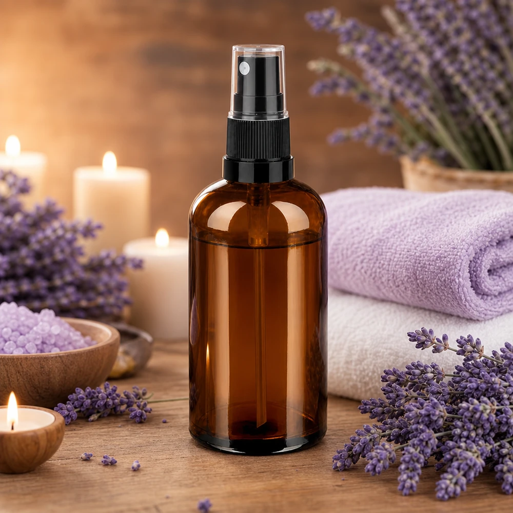 100ml vaporisateur noir/tr. STD BrownLine UT18/100 Flacon pompe polyvalent de 100 ml en verre élégant pour les cosmétiques DIY et les produits de soin naturels