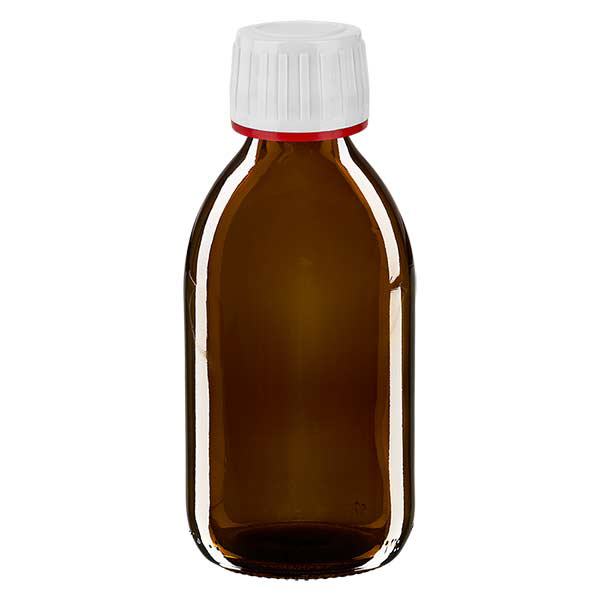 Flacon médical de 250 ml avec bouchon blanc