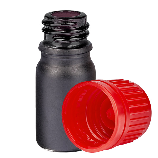 Flacon 5ml 11mm SV rouge OV BlackLine UT18/5