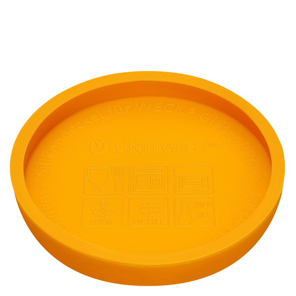 160ml bocal conique WECK RR60 avec couvercle en silicone orange