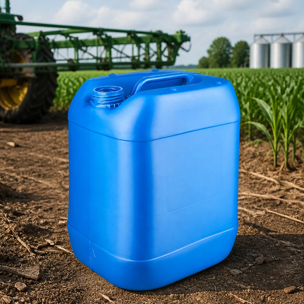 Bidon en plastique léger de 20 L, bleu, sans couvercle, pour engrais et produits agrochimiques