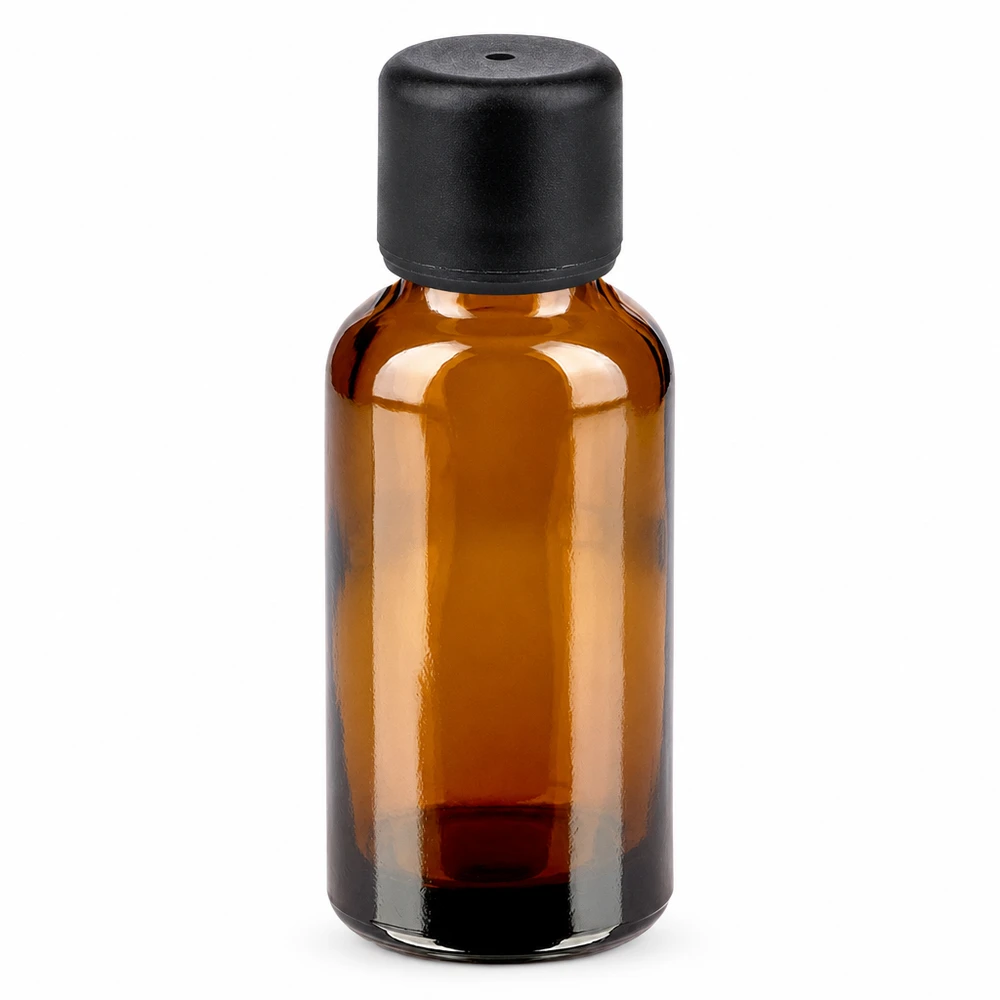 Flacon de 30ml 6mm SV noir STD BrownLine UT18/30 Bouteille en verre BrownLine de 30 ml, brune, protège le contenu de la lumière