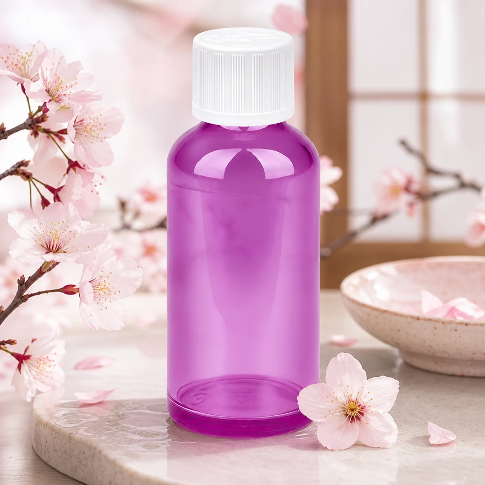 Flacon 50ml bouchon à vis 11mm blanc standard sécurité enfant PurpleLine UT18/50 Bouteille violette à usage multiple de 50 ml avec filetage standard et bouchon de sécurité blanc