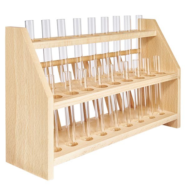 Tube à essai 160x16mm en verre borosilicate à bord rabattu