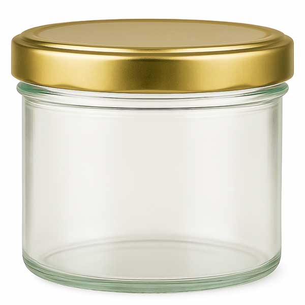 230ml Verre cylindrique avec couvercle BasicSeal or UNiTWIST