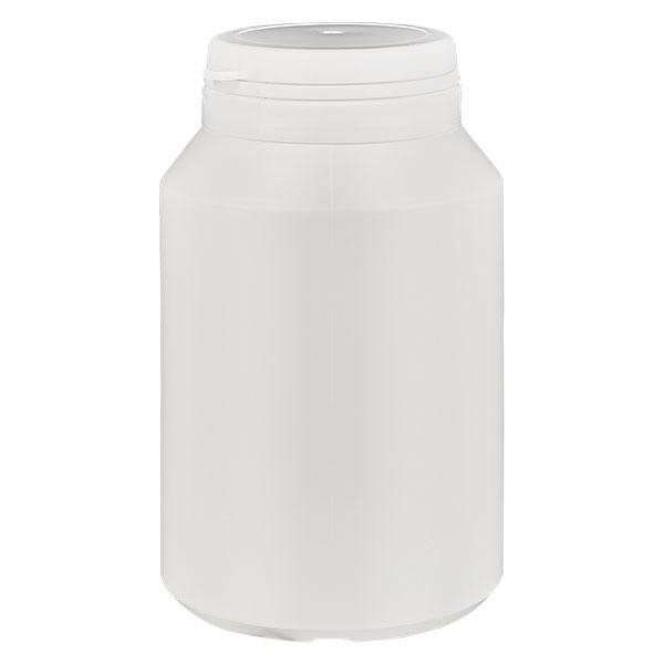 Boîte à comprimés blanche 200ml + Jaycap inviolable blanc Boîte à comprimés blanche 200ml + Jaycap inviolable blanc