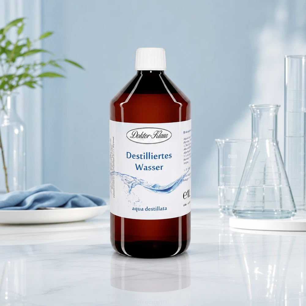 Eau distillée Doktor Klaus - Aqua dest 1 litre en bouteille PET Eau distillée Doktor Klaus - Aqua dest 1 litre en bouteille PET