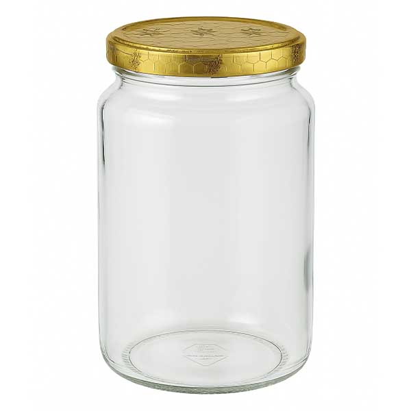 795ml Verre rond avec couvercle BasicSeal nid d'abeilles UNiTWIST