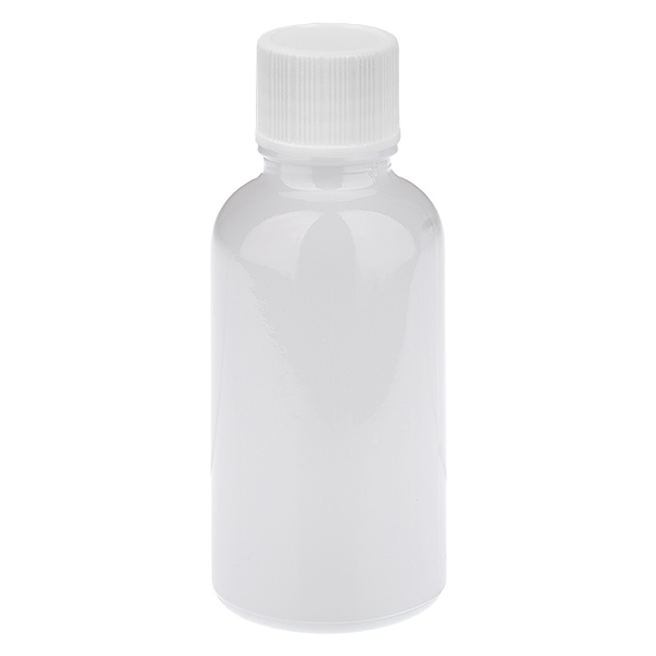 Flacon 30 ml Bouchon à vis 11 mm blanc Standard WhiteLine UT18/30 Flacon 30 ml Bouchon à vis 11 mm blanc Standard WhiteLine UT18/30