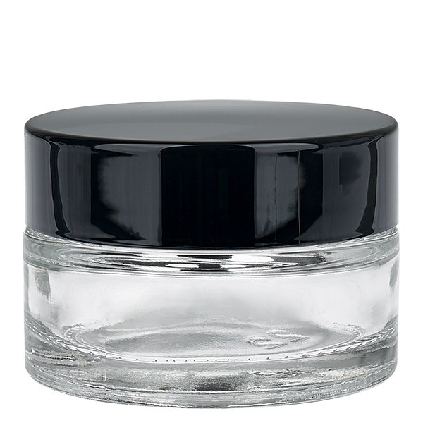 Pot en verre 20ml transparent avec couvercle à insérer UNiTWIST