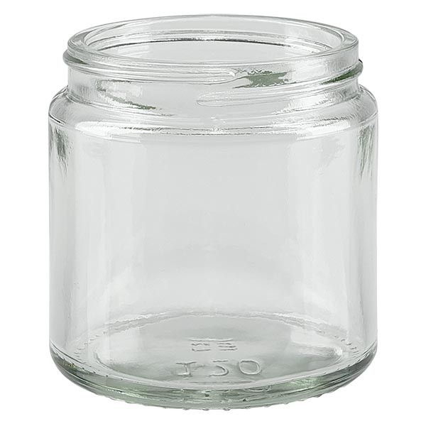 Pot en VERRE CLAIR 120 ml, filetage 58 mm / R3