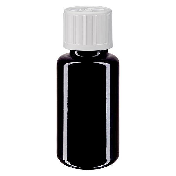 Flacon de pharmacie viol. 20ml compte-gouttes blanc KiSi pc.