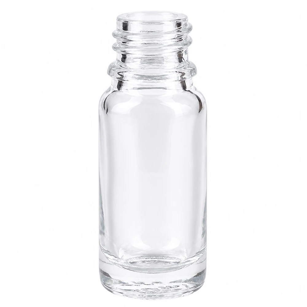 Flacon compte-gouttes 10 ml DIN18 - verre clair Bouteille de pharmacie transparente de 10 ml ApoGlas en verre de haute qualité pour les médicaments et les gouttes