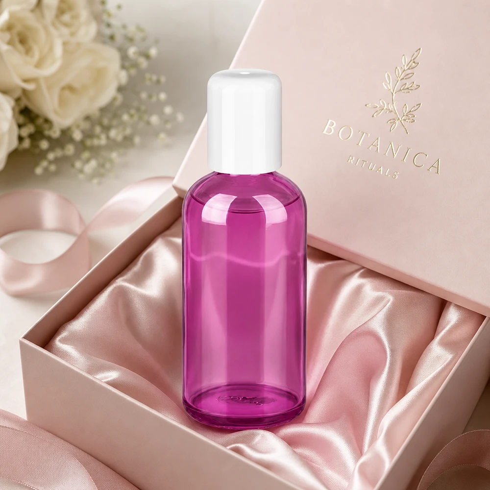 Flacon roll-on 100ml blanc standard PurpleLine UT18/100 Elégant flacon roll-on de 100ml en verre pourpre pour une application précise de parfum et d'essences