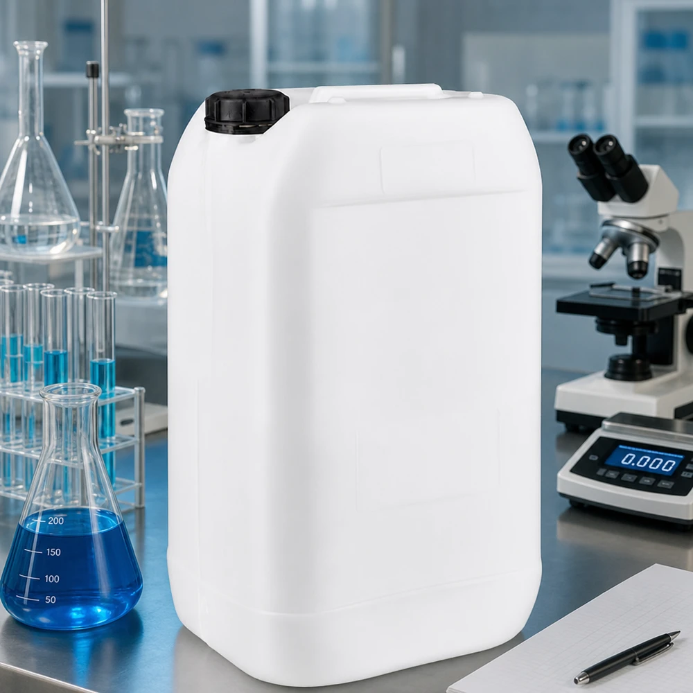 Récipient pour liquides de 15 litres, adapté au contact alimentaire et homologué UN pour le stockage en toute sécurité de produits chimiques