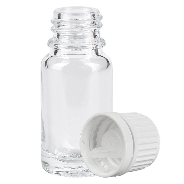 Flacon compte-goutte 10ml 0.7mm blanc OV ClearLine UT18/10 Flacon compte-goutte 10ml 0.7mm blanc OV ClearLine UT18/10