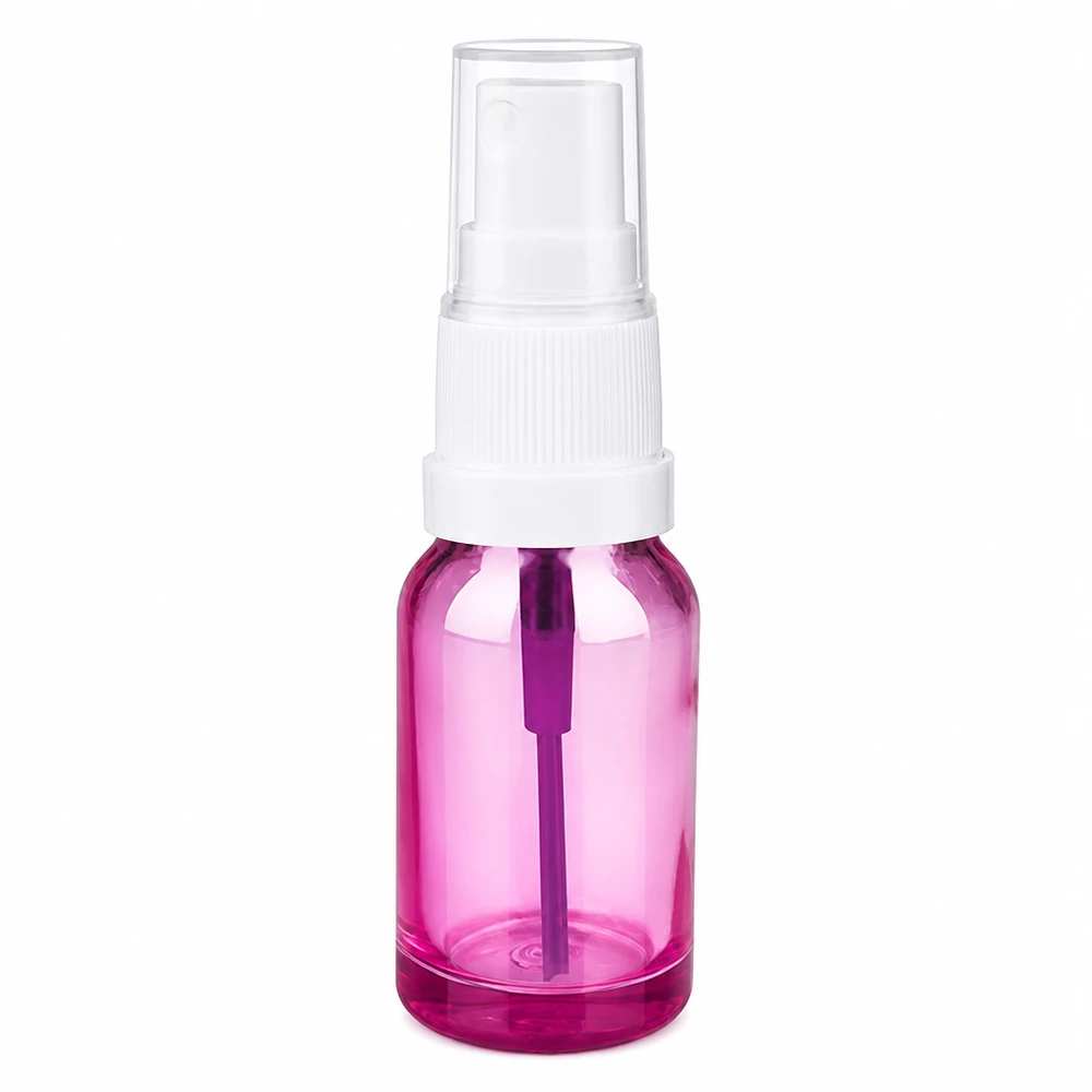 Vaporisateur 10ml blanc/transparent standard PurpleLine UT18/10 Flacon pompe compact de 10ml au design pourpre parfait pour les cosmétiques et sérums DIY