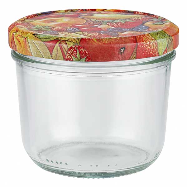 230ml Verre conique avec couvercle BasicSeal décor fruits UNiTWIST