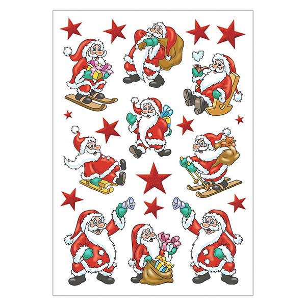Autocollants &quot;Père Noël 1&quot; (63 stickers)