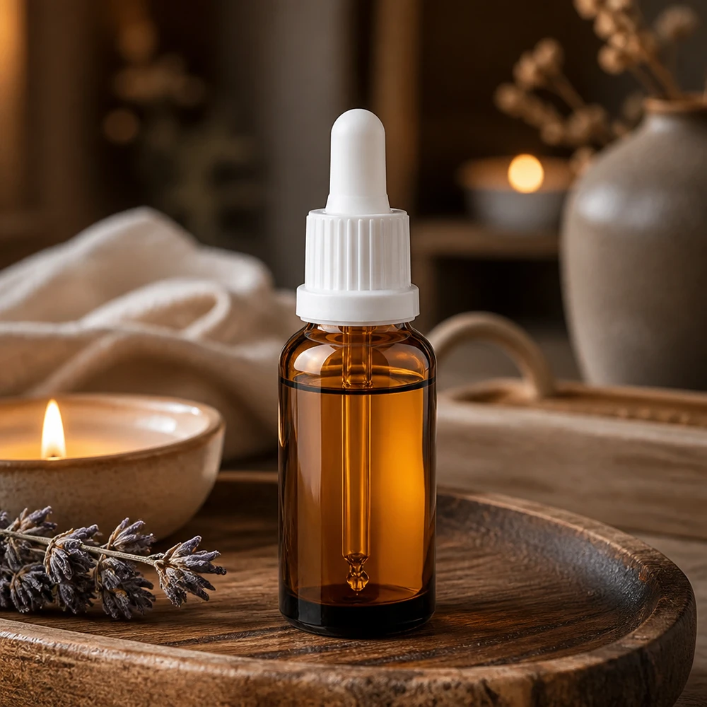 Flacon à pipette 20ml blanc OV BrownLine UT18/20 Bouteille à pipette premium de 20ml avec surface mate et bouchon blanc pour des exigences professionnelles