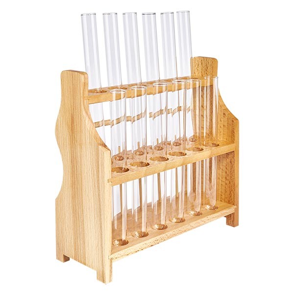 Tube à essai 160x16mm en verre borosilicate à bord rabattu