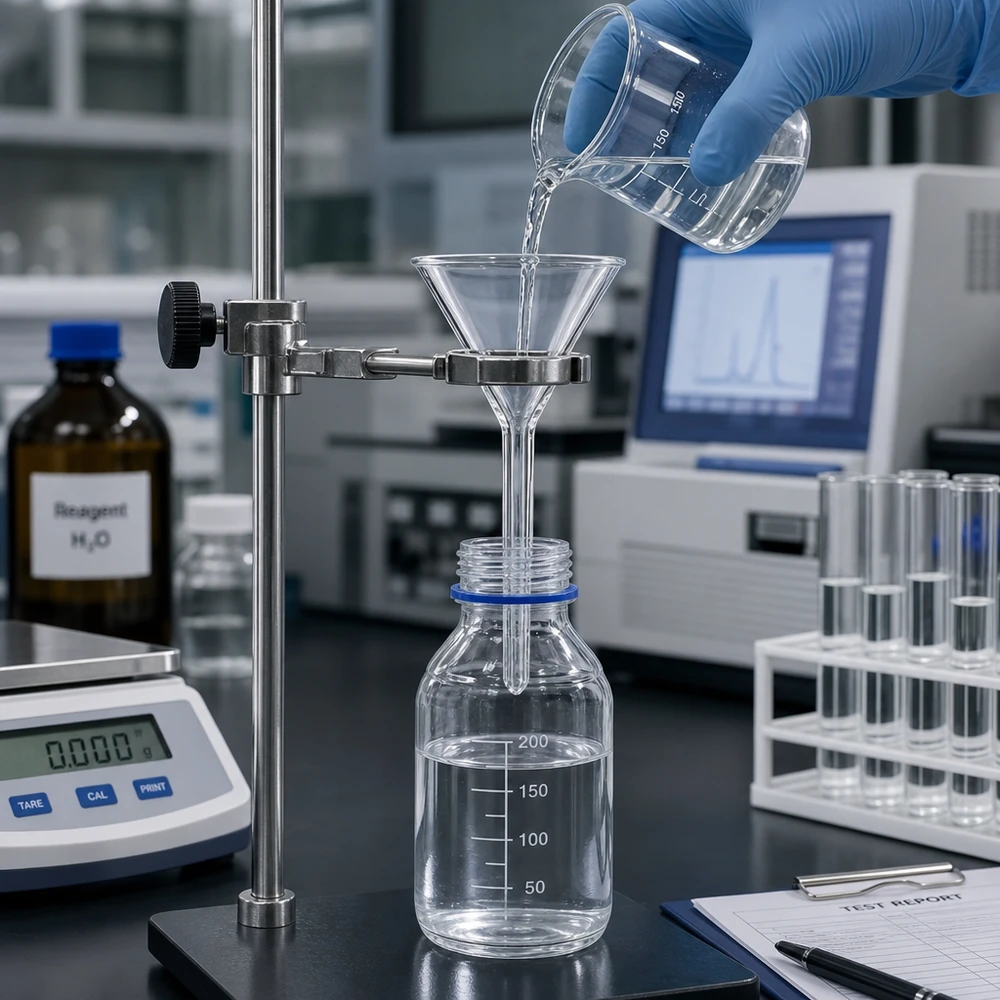 Entonnoir Ø 45mm - verre borosilicate 3.3 - angle 60° Entonnoir de style court 45mm en borosilicate résistant à la chaleur pour les travaux de laboratoire professionnels