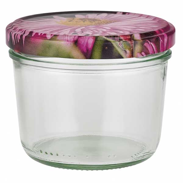 230ml Verre conique avec couvercle BasicSeal decor floral UNiTWIST
