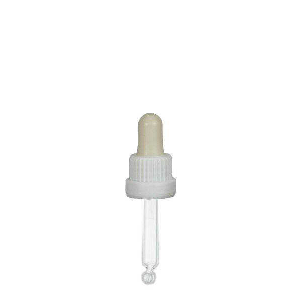 pipette en verre blanc/blanc 18mm, longueur 53,5 inviolable
