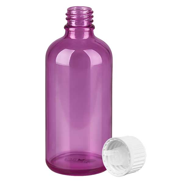 Flacon compte-gouttes 100ml 0.9mm blanc standard PurpleLine UT18/100
