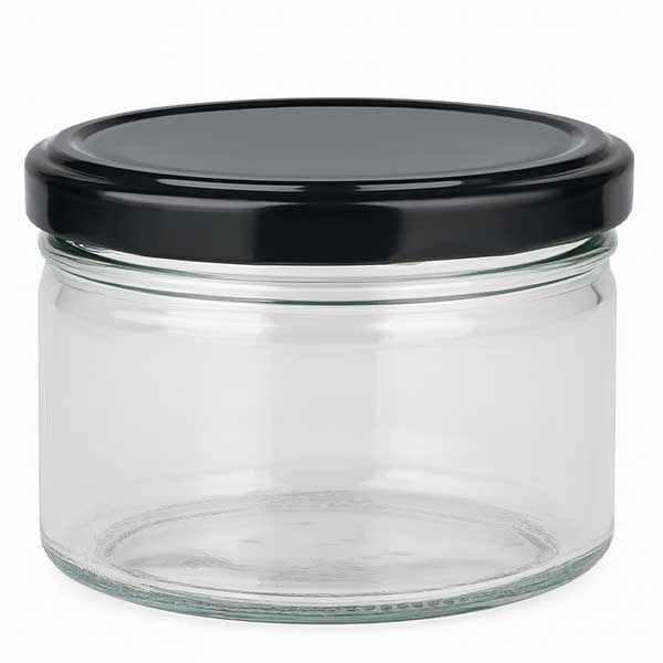 540ml Verre rond avec couvercle BasicSeal noir UNiTWIST 540ml Verre rond avec couvercle BasicSeal noir UNiTWIST