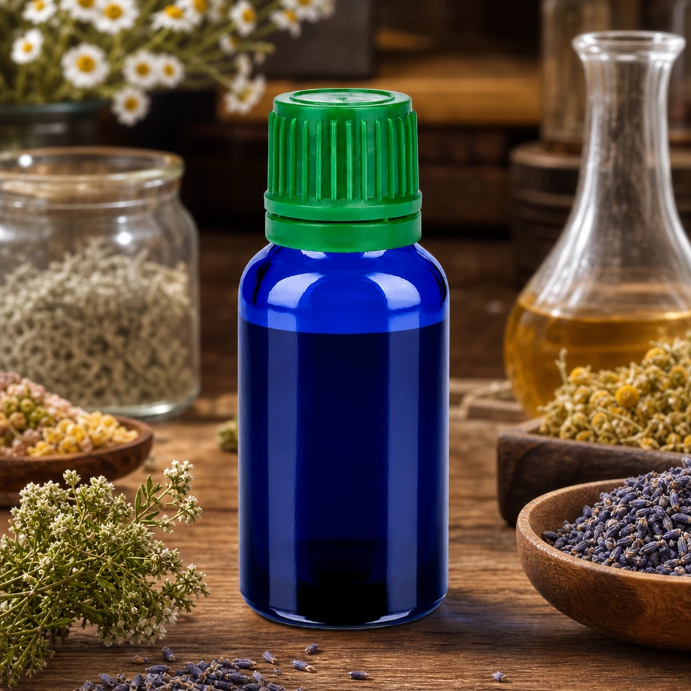 Flacon 20ml 11mm SV vert OV BlueLine UT18/20 Bouteille en verre pratique de 20 ml pour les déplacements avec bouchon compte-gouttes vert pratique