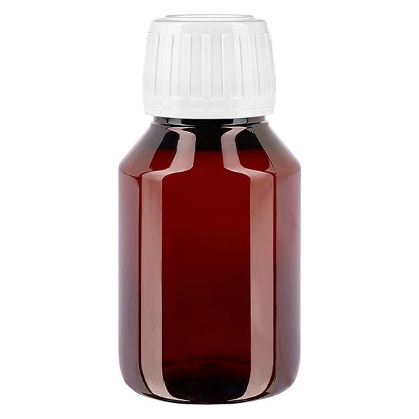 Bouteille PET 50ml avec OV standard blanc Bouteille PET 50ml avec OV standard blanc