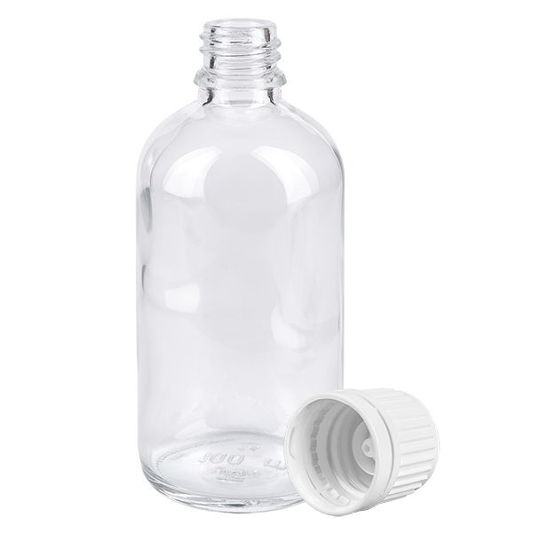 Flacon 100ml 11mm SV blanc OV ClearLine UT18/100 Flacon 100ml 11mm SV blanc OV ClearLine UT18/100