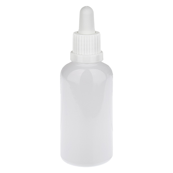Flacon pipette de 50 ml blanc avec bouchon inviolable WhiteLine UT18/50 Flacon pipette de 50 ml blanc avec bouchon inviolable WhiteLine UT18/50