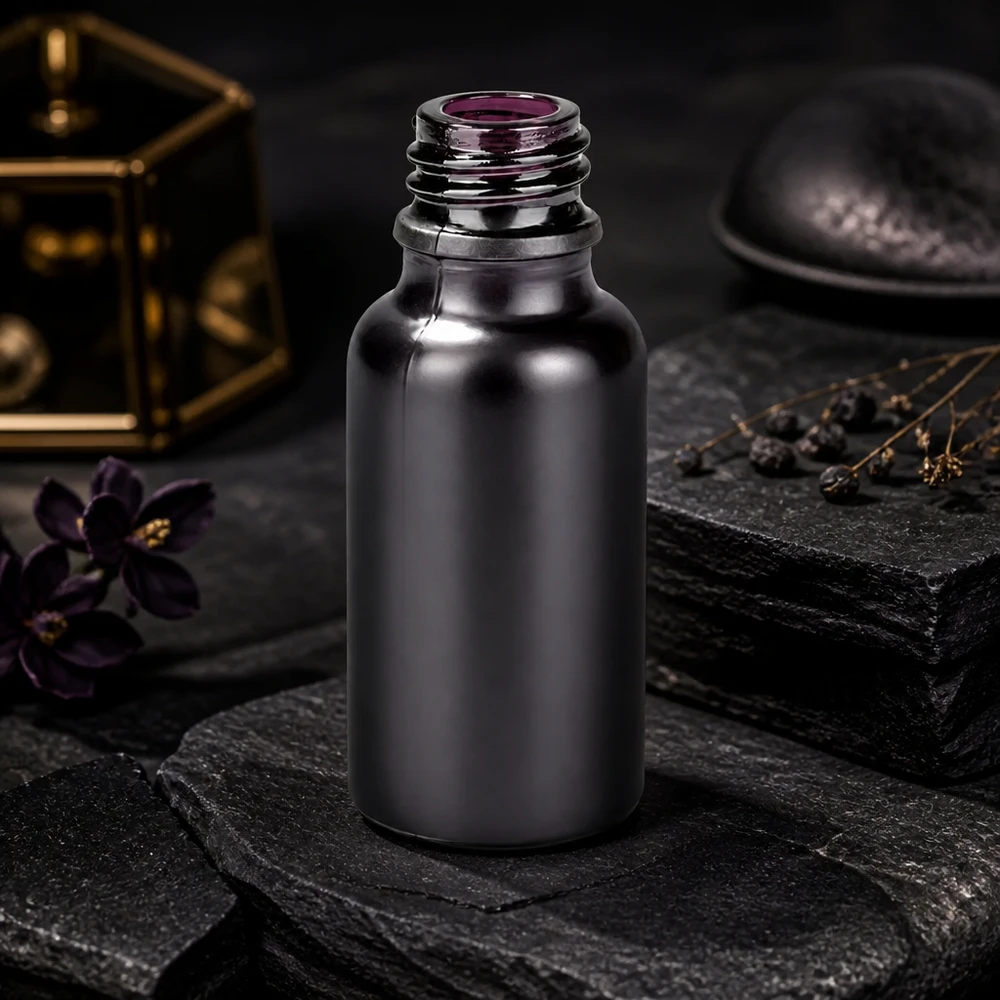 Flacon à pharmacie 20ml BlackLine UT18/20 UNiTWIST Bouteille Premium BlackLine 20ml en verre robuste pour l'aromathérapie et les huiles essentielles