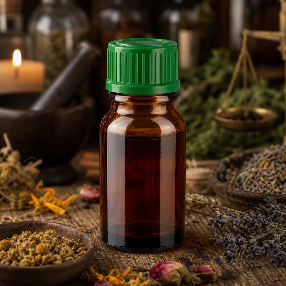 Flacon de 10ml 11mm SV vert STD BrownLine UT18/10 Flacon en verre brun de 10 ml protégé de la lumière avec bouchon vert pour les remèdes naturels et les extraits