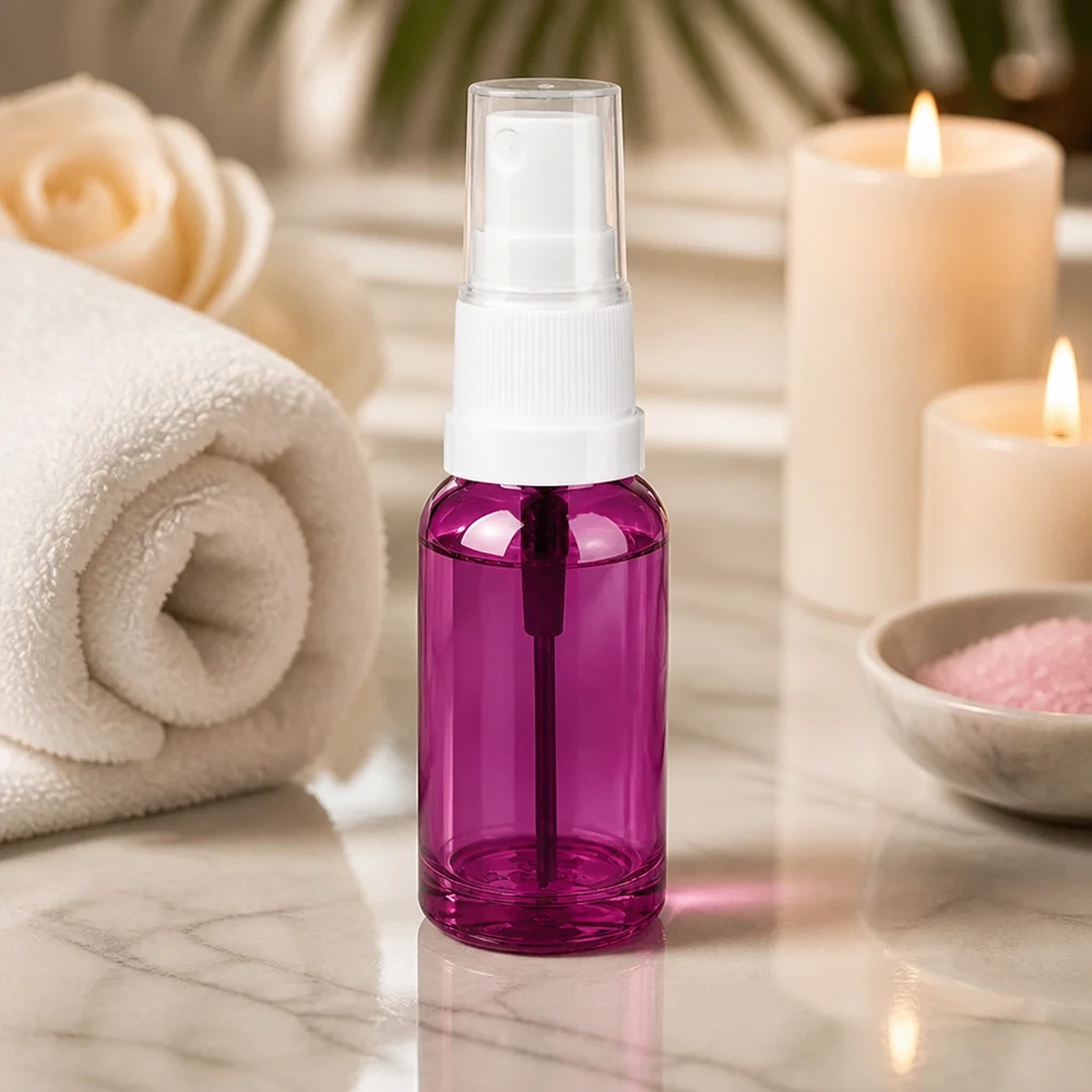 Vaporisateur 20ml blanc/transparent Standard PurpleLine UT18/20 Vaporisateur 20ml violet transparent avec tête de pompe blanche ergonomique pour un dosage facile