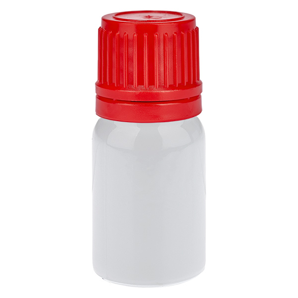 Flacon de 5 ml avec bouchon à vis de 11 mm, rouge, bouchon inviolable WhiteLine UT18/5 Flacon de 5 ml avec bouchon à vis de 11 mm, rouge, bouchon inviolable WhiteLine UT18/5